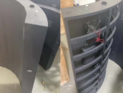 arc shaped steel cabinet